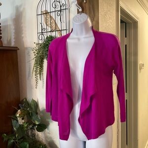 Worthington Fuchsia Open Front Cardigan like new condition.